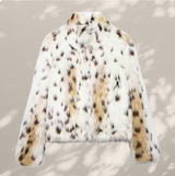 Anne - Lussuoso cappotto di peluche leopardato