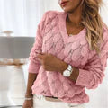 Noa - Maglia elegante con scollo a V in cotone